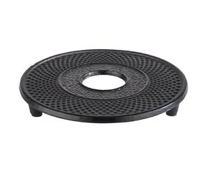 APS 10993 Dessous-de-plat « ASIA », pour réchaud, Ø 13,5 cm, hauteur 1,5 cm, avec pieds antidérapants, fonte, noir