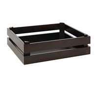 APS 11627 SUPERBOX GN 1/2 Boîte en Bois d'acacia, Noir