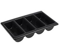 Grand Range-Couverts 4 compartiments GN 1/1 - Noir