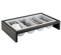 APS 14995 Range-couverts -BRIDGE-, 57,5 x 37 cm, H : 12 cm, Set composé de : 1 support et 1 range-couverts : hêtre, wengé
