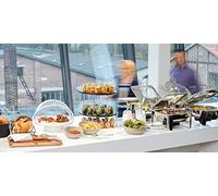APS 15621 Support pour buffet - ACACIA -, en bois d'acacia, Ø 30,5 cm, hauteur 15 cm, empilable