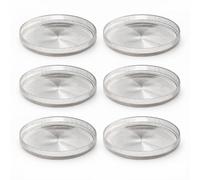 APS 19004 Assiette THE GRID - Verre, Ø 16 cm, empilable, compatible micro-ondes, lot de 6