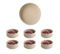 APS 19032 Bol THE GRID - porcelaine, Ø 14 cm, 450 ml, couleur sable, empilable, lot de 6