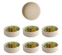 APS 19035 Bol THE GRID - porcelaine, Ø 16 cm, 550 ml, couleur sable, empilable, lot de 6