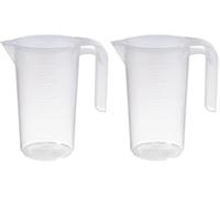 APS 30059 Gobelet gradué 0,25 litre, Ø 7 x H : 12 cm, gobelet en plastique avec graduation en relief à l'extérieur, poignée ouverte, graduation en ml, lavable au lave-vaisselle (Lot de 2)