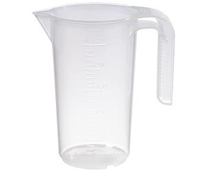 APS 30059 Gobelet gradué 0,25 litre, Ø 7 x H : 12 cm, gobelet en plastique avec graduation en relief à l'extérieur, poignée ouverte, graduation en ml, lavable au lave-vaisselle