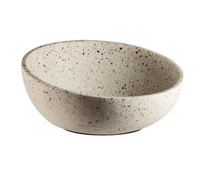 APS 30082 Coupe décorative/corbeille à fruits TERRAZZO - Béton, Ø 29,5 cm, H : 8,5/14,5 cm, 2,5 litres, aspect terrazzo