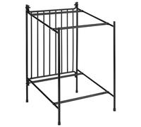 APS 30329 Support pour buffet, métal, adapté aux boîtes GN 1/2, pieds antidérapants, 29 x 32,5 cm, hauteur 48 cm, noir