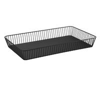 APS 30414 Panier GN 1/1 « URBAN », métal, noir, avec pieds antidérapants, 53 x 32,5 cm, hauteur 7,5 cm