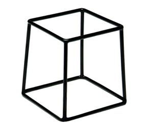 APS 33252 Support de buffet Multi Round, support pour assiettes, pour bols, avec revêtement antidérapant (PVC), 18 x 18 cm, hauteur 20 cm, métal, noir