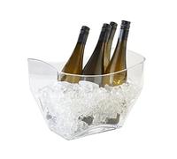 APS 36087 Seau à vin/à Champagne, Refroidisseur de Bouteilles, 32 x 21,5 cm, Hauteur 24,5 cm, 7 litres, Plastique (MS), Transparent