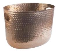 APS 36111 Seau à vin/à champagne, 30 x 23,5 cm, H : 23 cm, aluminium, aspect cuivre, surface martelée