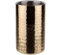 APS 36128 Rafraîchisseur de bouteille, Ø 12 cm extérieur, Ø 10 cm intérieur, double paroi, acier inoxydable, aspect martelé