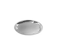 APS Germany Plateau de fête APS 393 en acier inoxydable avec bord roulé décoratif Ø 35 cm rond