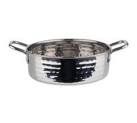 APS 40188 Petit plat de service « MUMBAI », Ø 15,5 cm, hauteur 5 cm, acier inoxydable, 0,75 litre, surface martelée