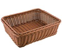 APS 40222 Panier, GN 1/2, 32,5 x 26,5 cm, hauteur 6,5 cm, avec fil d'acier inoxydable dans le bord, polypropylène, beige