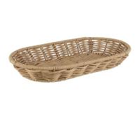 APS 40342 COVE Corbeille ovale en polypropylène tressé Beige 28 x 16 cm Hauteur 4 cm