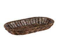 APS 40343 COVE Corbeille ovale en polypropylène tressé Marron 28 x 16 cm Hauteur 4 cm