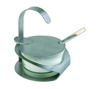 APS 40482 Ménage à parmesan PRO, Ø 10,5 cm, H : 13 cm, verre, acier inoxydable 18/8, mat, cuillère incluse