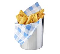 APS 40605 Porte-snack - Seau/tasse de service, Ø 9,5 cm, hauteur 8,5/11,5 cm, 0,45 litre, acier inoxydable