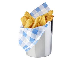 APS 40605 Porte-snack - Seau/tasse de service, Ø 9,5 cm, hauteur 8,5/11,5 cm, 0,45 litre, acier inoxydable