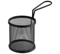 APS 40625 Corbeille à friture en acier inoxydable Noir Ø 9 cm