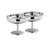 APS 40910 Lot de 2 coupes à glace FRIGIO, 180 ml, acier inoxydable poli miroir, lavables au lave-vaisselle