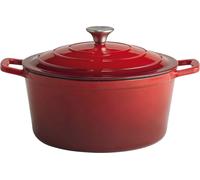 APS 5 Stars Casserole avec couvercle, hauteur : 130 mm, ø : 280 mm rouge/creamy