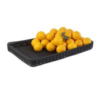 APS 50918 Panier « PROFI LINE », 60 x 40 cm, hauteur 5 cm, polypropylène, format boulanger, noir