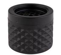 APS 558 Cendrier anti-vent, noir mat, givré, diamètre : 9,5 cm, hauteur : 8 cm, avec fermeture à baïonnette