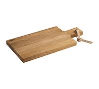 APS 751 SIMPLY WOOD Planche de service en chêne huilé avec trou de suspension Ø 1,5 cm et bracelet en cuir 27 x 17 x 2 cm
