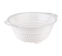 APS 786 Passoire, passoire de cuisine de Ø 27,5 cm, hauteur 12 cm, passoire à pâtes, égouttoir avec poignées encastrées ergonomiques, blanc