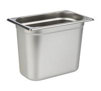 APS 81408 Récipient GN 1/4, acier inoxydable, 26,5 x 16,2 cm, profondeur 200 mm, 5,5 litres