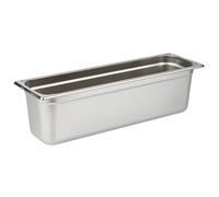APS 81806 Récipient GN 2/4, acier inoxydable Récipient gastronorme, dimensions 160 x 530 mm/hauteur 150 mm/volume 8,7 litres, Argent