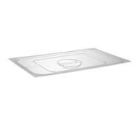 APS 82001 Couvercle GN 1/1, couvercle pour bac GN, 53 x 32,5 cm, hauteur 2,5 cm, polycarbonate, transparent