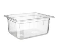 APS 82016 Récipient GN 1/2, récipient Gastronorm en polycarbonate, dimensions 325 x 265 mm/hauteur 150 mm/volume 8,9 litres, transparent