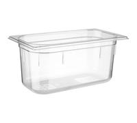 APS 82022 Conteneur GN 1/3, récipient gastronorme en polycarbonate, dimensions 325 x 176 mm/hauteur 150 mm/volume 5,3 litres, transparent