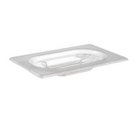 APS 82059 Couvercle GN 1/9, couvercle pour bac GN, 17,6 x 10,8 cm, hauteur 2,5 cm, polycarbonate, transparent