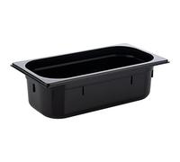 APS 82069 GN 1/3 Réservoir Gastronorm en polycarbonate, dimensions 325 x 175 mm/hauteur 100 mm/volume 3,6 litres, noir