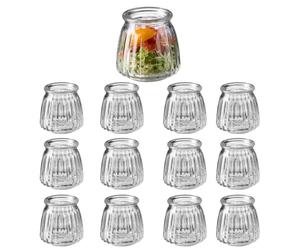 APS 82330 Lot de 12 verres gourmet, diamètre : 6,5 cm, hauteur : 7 cm, 120 ml, verre (sans couvercle)