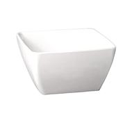 APS GF134 Bol carré en mélamine Blanc pur 12,5 cm