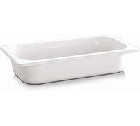 APS 83751 Récipient GN 1/4 ECO LINE, 26,4 x 16,2 cm, hauteur 6,5 cm, capacité 1,35 litre, mélamine, blanc