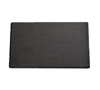 APS 83955 Plateau GN 1/1 Slate, 53 x 32,5 cm, hauteur 1 cm, mélamine, noir, aspect ardoise, avec pieds antidérapants