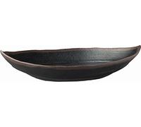 APS 84100 MARONE Bol en forme de feuille en mélamine noire, 25,5 x 14 x 5,5 cm, 0,4 l