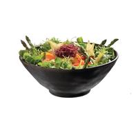 APS 84112 Bol MARONE, Ø 21 cm, hauteur : 8,5 cm, 1 litre, mélamine, noir avec bord marron