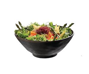 APS 84113 Bol MARONE, Ø 24 cm, hauteur 9,5 cm, 1,4 litre, mélamine, noir, avec bord marron