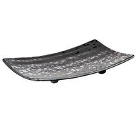 APS 84377 Plateau Glamour, 22 x 12 cm, Hauteur 3 cm, mélamine, Noir