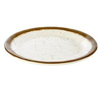 APS 84510 Assiette STONE ART, Ø 19 cm, hauteur 2 cm, mélamine, crème/marron