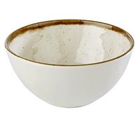 APS 84525 Bol STONE ART, Ø 15 cm, hauteur 7,5 cm, 0,6 litres, mélamine, crème/blanc