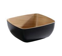 APS 84584 GN 1/6 Coupe FRIDA, 17,6 x 16,2 cm, hauteur 7,5 cm, Mélamine, noir/imitation bois